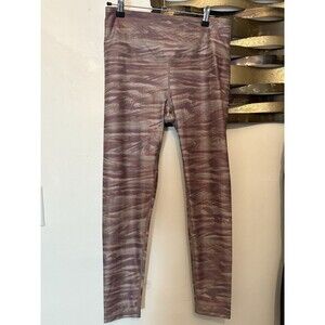 Prana Layna Black Travertine Green High Rise  Women’s Size Large Leggings